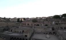 Scavi di Ercolano, il parco archeologico visto all'alba