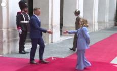Meloni riceve a Palazzo Chigi il presidente della Finlandia