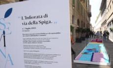 Milano, via della Spiga si colora con l'infiorata