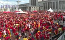 Euro  2024, i tifosi della Spagna a Berlino prima della finale