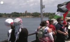 Incontro Trump-Netanyahu a Mar-a-Lago, la protesta di alcuni manifestanti pro Palestina