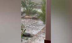 Maltempo in Sardegna, forte grandinata in Gallura