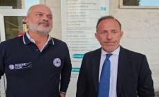 Incendio Torre Spaccata, l'assessore Righini in visita ai soccorritori al Sant'Eugenio