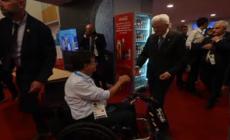 Paralimpiadi: Mattarella assiste alle gare di nuoto, applaude all'argento di Barlaam