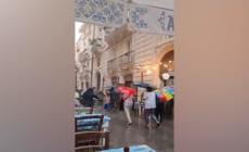 Maltempo, pioggia intensa sull'isola di Ortigia a Siracusa