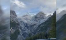 Crollo di massi e terra sull'Ortles