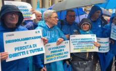 Ddl lavoro, presidio di protesta Cgil-Uil nel centro di Roma