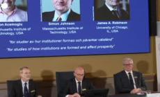 Nobel per l'Economia ad Acemoglu, Johnson e Robinson
