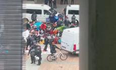 Bruxelles, manifestazione pro-Palestina davanti al Parlamento Europeo