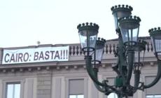 Calcio, "Cairo: basta!!!": lo striscione contro il presidente granata