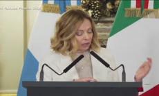 Meloni: "Con Milei difesa dell'Occidente e della sovranita'"