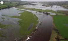 Regno Unito, le inondazioni nella valle di Wensleydale causate dalla tempesta Bert