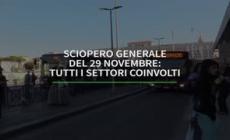 Sciopero generale del 29 novembre: tutti i settori coinvolti- Video