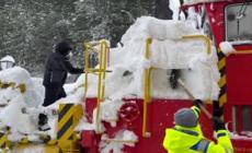 Maltempo sull'Appennino abruzzese, Campo di Giove sommersa dalla neve