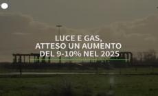 Luce e gas, atteso un aumento del 9-10% nel 2025