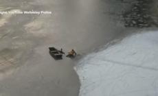 Usa: Massachusetts, salvati un uomo e il suo cane caduti nel lago ghiacciato di Waban