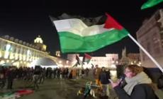 Torino, presidio pro Palestina dopo il cessate il fuoco a Gaza