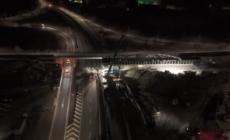 Bressanone, varo notturno per un nuovo cavalcavia sulla A22