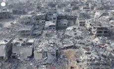 Riprese aeree della distruzione a Rafah, nel sud di Gaza