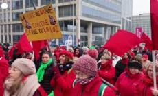 Bruxelles, protesta contro le nuove riforme sociali del governo