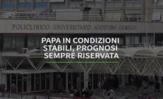 Papa in condizioni stabili, prognosi sempre riservata