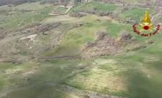 Terremoto a Potenza: il sorvolo dei vigili del fuoco con l'elicottero