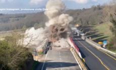 Anas fa esplodere un ponte nel Viterbese con 17mila cariche