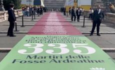 Fosse Ardeatine, i nomi vittime sulla scalinata del Campidoglio