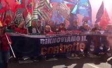 Sciopero dei metalmeccanici, la manifestazione a Milano