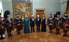 Al Quirinale l'esibizione con le cornamuse dei Royal Pipers