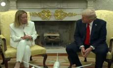 Meloni alla Casa Bianca: "Ringrazio Trump per aver accettato l'invito a Roma"