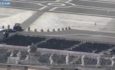 Ostensione Papa Francesco, piazza San Pietro dall'elicottero della polizia