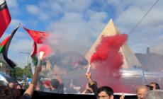 25 aprile, i ProPal a Piazza San Paolo a Roma: "Israele assassina"