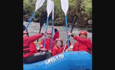 Per Meloni e Lollobrigida rafting in Val di Sole sabato