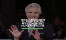 Nino Benvenuti scende dal "ring" a 87 anni