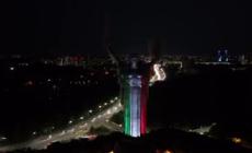 2 giugno in Ucraina, il tricolore italiano sul monumento della Madre Patria