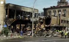Ucraina, le macerie dopo gli attacchi della scorsa notte su Kiev