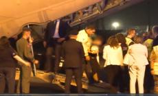 L'arrivo di Adam e 80 palestinesi da Gaza a Milano Linate