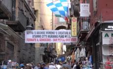 S.Gregorio Armeno con i bimbi di Gaza, striscione "Stop genocidio"