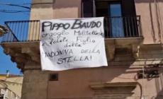 Pippo Baudo, lo striscione in suo onore: "Orgoglio Militellese"
