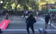 Vuelta, scontri e cariche alla protesta pro-Palestina a Madrid