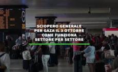 Sciopero generale per Gaza il 3 ottobre, come funziona settore per settore