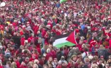 Amsterdam, protesta del movimento Linea Rossa per Gaza