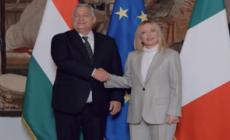 Italia-Ungheria, Meloni riceve Orban a Palazzo Chigi