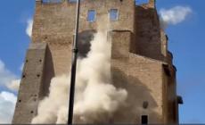 Nuovo crollo alla Torre dei Conti ai Fori Imperiali: il video "in diretta"