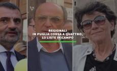 Regionali in Puglia corsa a quattro, 13 liste in campo