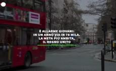 E' allarme giovani: in un anno via in 78 mila