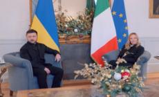 Italia-Ucraina, Meloni riceve Zelensky a palazzo Chigi
