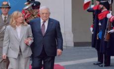 Roma, Meloni riceve Abu Mazen a palazzo Chigi