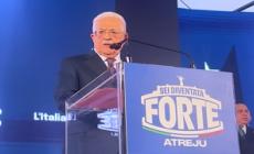 Roma, il presidente dell'Anp Abu Mazen parla dal palco di Atreju